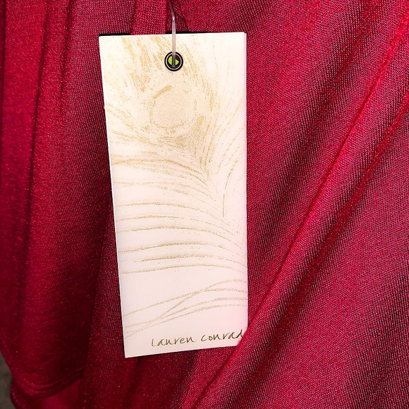 Lauren Conrad Draped Top with Elastic Banded Waist, Size M - Picture 3 of 4